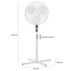 Wentylator stojący wiatrak podłogowy Clatronic VL 3603 S (Ø40cm, wys.125cm, biały)