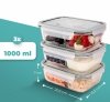 Szklane pojemniki z przegródkami 3x Classbach C-FHDM 4021 G