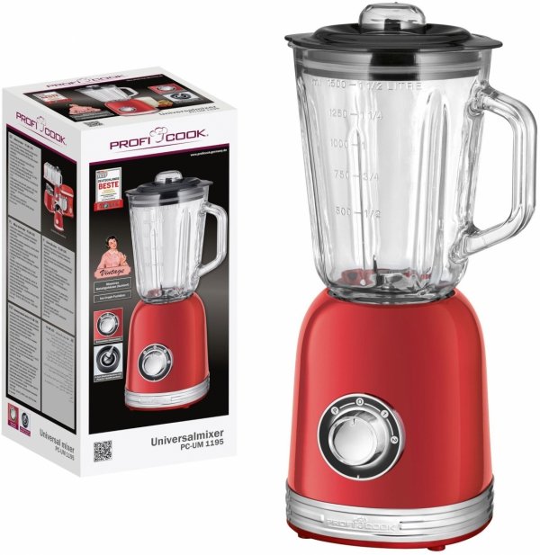 Mikser  blender kielichowy ProfiCook PC-UM 1195 (czerwony)
