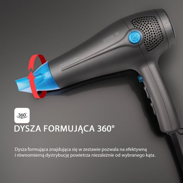 Suszarka do włosów ProfiCare PC-HT 3020 (antracyt)