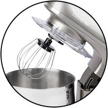Mikser planetarny, robot kuchenny Bomann KM 6010 CB NA  (tytanowy/szary)
