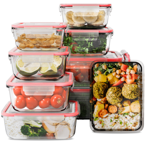 Szklane pojemniki do przechowywania żywności 9x Classbach C-FHD 4011 G