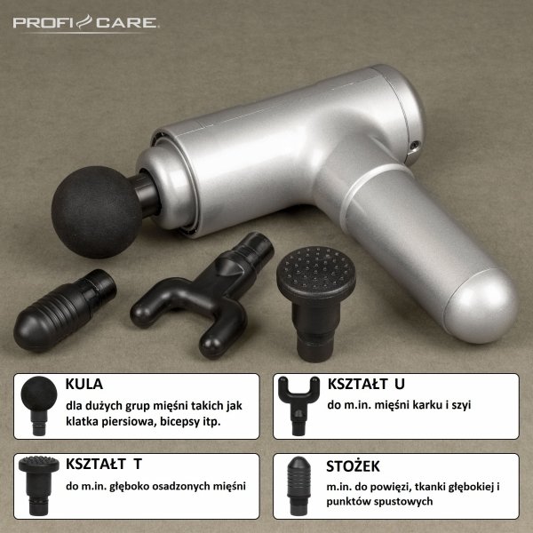 Masażer pistoletowy wibracyjny ProfiCare PC-MP 3087