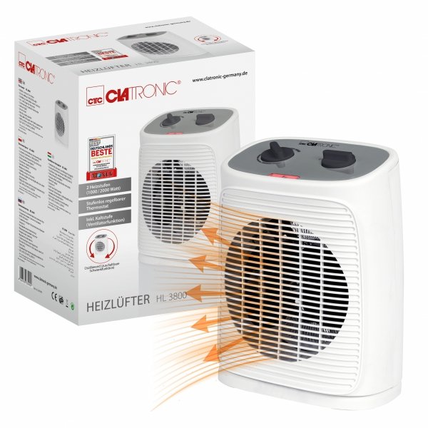 Termowentylator, grzejnik elektryczny 2000 W Clatronic HL 3800