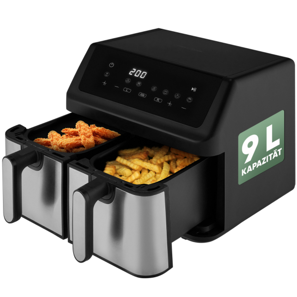 Frytkownica beztłuszczowa dwukomorowa 9 l ProfiCook PC-FR 1296