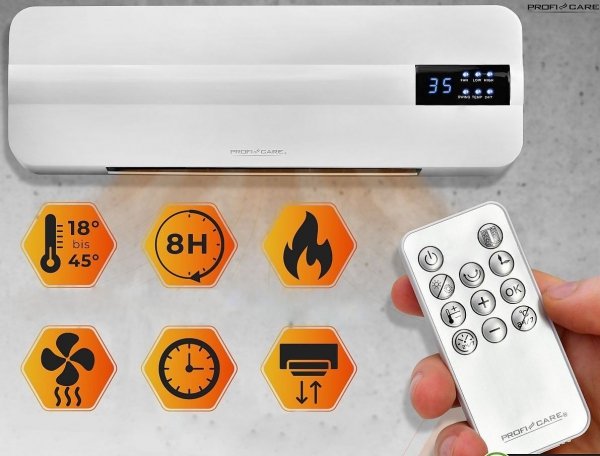 Termowentylator naścienny ProfiCare PC-HL 3116