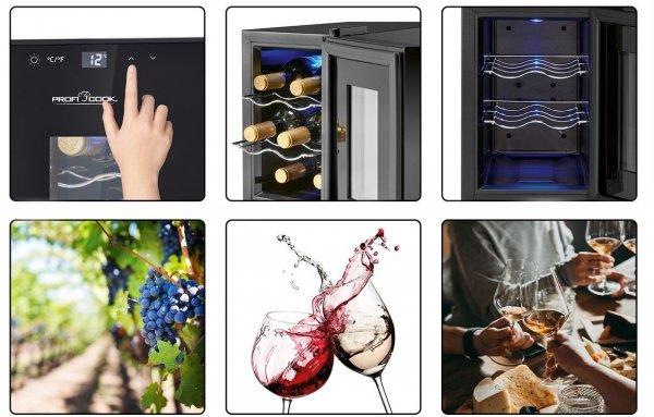 Chłodziarka do wina, witryna na napoje, piwo lodówka ProfiCook PC-WK 1230