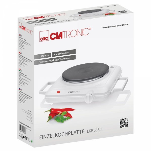 Kuchenka elektryczna przenośna jednopalnikowa Clatronic EKP 3582