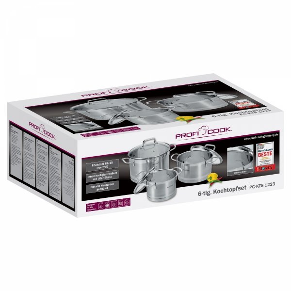 Zestaw garnków 6 elementów ProfiCook PC KTS 1223