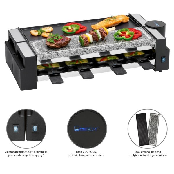 Grill elektryczny stołowy Raclette Clatronic RG 3678