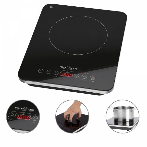 Grill elektryczny kontaktowy + płyta  indukcyjna 2w1 ProfiCook PC-ITG 1130