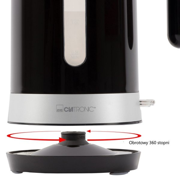 Czajnik elektryczny bezprzewodowy 1,8L Clatronic WK 3452 (czarny)