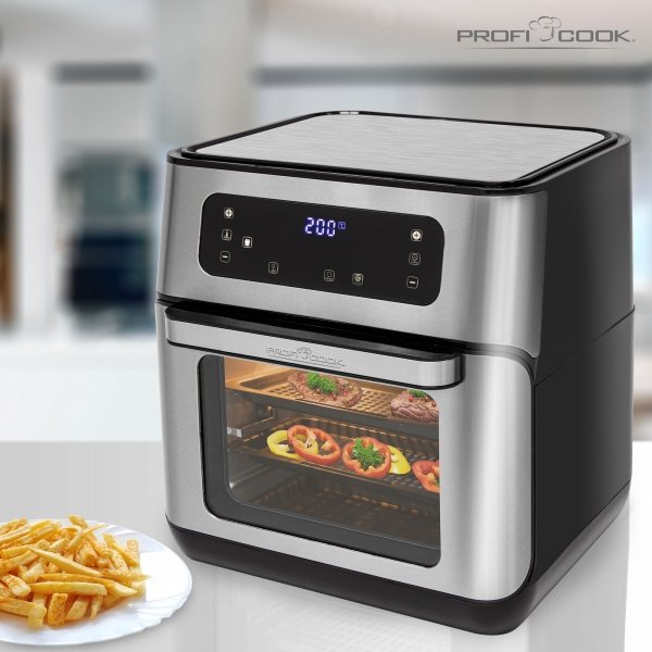 Beztłuszczowa frytkownica, minipiekarnik, grill elektryczny 3w1 ProfiCook PC-FR 1200 H