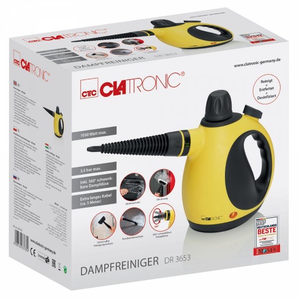 Urządzenie do czyszczenia parą,  myjka parowa Clatronic DR 3653