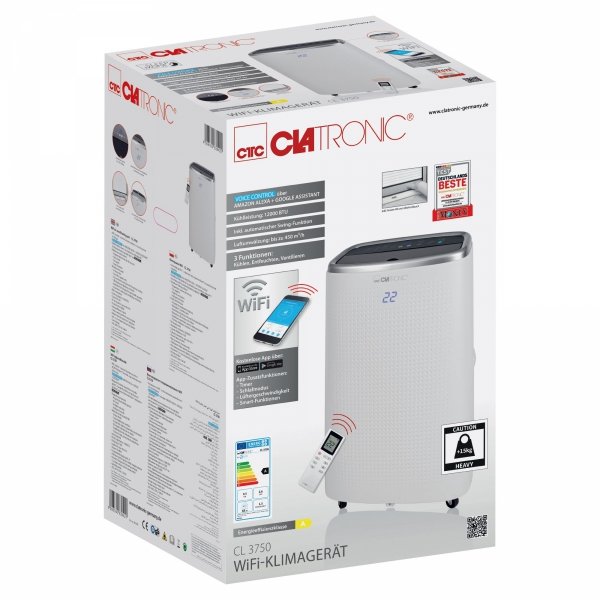 Klimatyzator przenośny WiFi Clatronic CL 3750 Kontrola Głosem