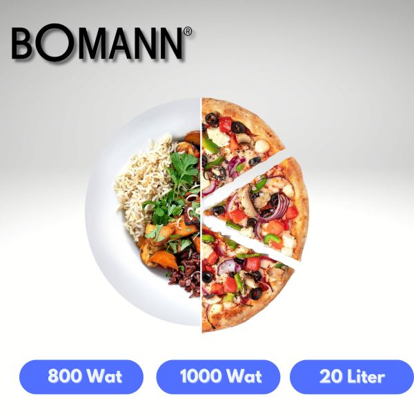 Kuchenka mikrofalowa z grillem, do zabudowy Bomann MWG 2215 EB (czarny)