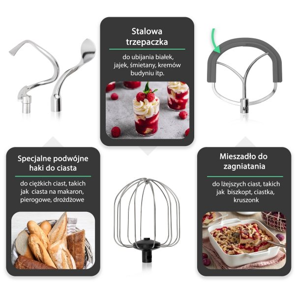 Duży profesjonalny robot kuchenny 12 litrów 2500W ProfiCook PC-KM 1254