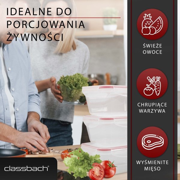 Pojemniki do przechowywania żywności 14x Classbach C-FHD 4009 K