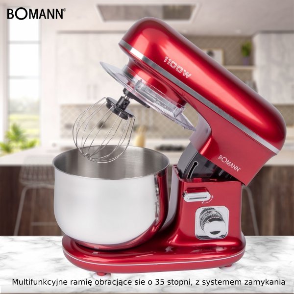 Mikser planetarny, robot kuchenny Bomann KM 6010 CB (czerwony)