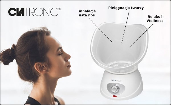 Sauna parowa do twarzy, inhalator 2w1 Clatronic GS 3656