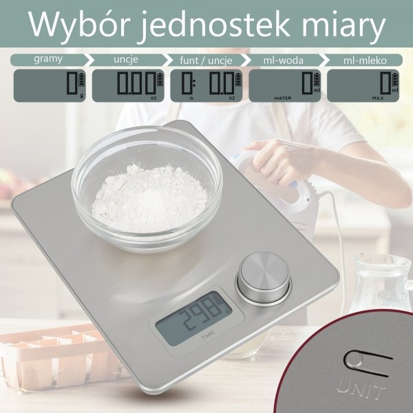 Kinetyczna waga kuchenna ekologiczna, bez baterii ProfiCook PC-KW 1263