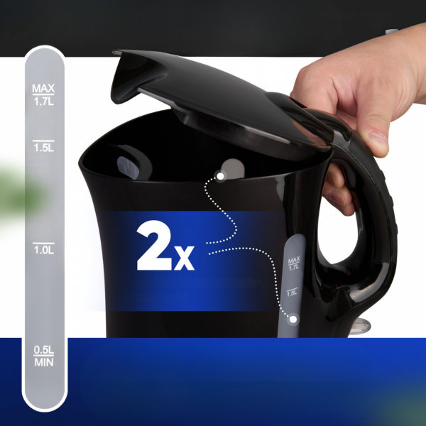 Czajnik elektryczny bezprzewodowy 1,7 L Bomann WK 6079 CB (czarny)