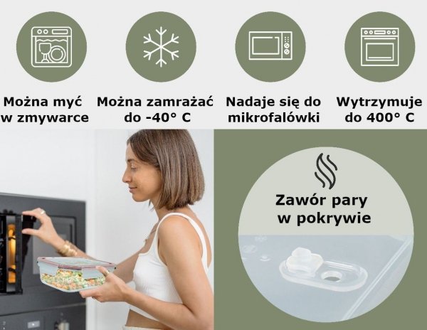 Szklane pojemniki do przechowywania żywności 9x Classbach C-FHD 4011 G