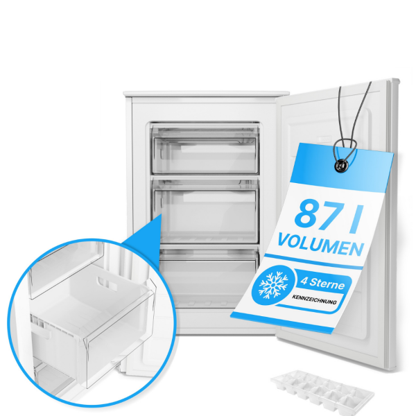 Zamrażarka szufladowa podblatowa Bomann GS 7253 (biała)