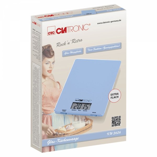 Elektroniczna waga kuchenna Clatronic KW 3626 (niebieska)