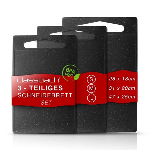 Zestaw desek do krojenia 3 elementy Classbach C-SB 4012 K (czarny)