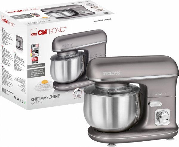 Planetarny mikser robot kuchenny Clatronic KM 3712 (szary)