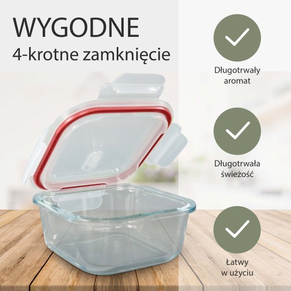 Szklane pojemniki do przechowywania żywności 9x Classbach C-FHD 4011 G