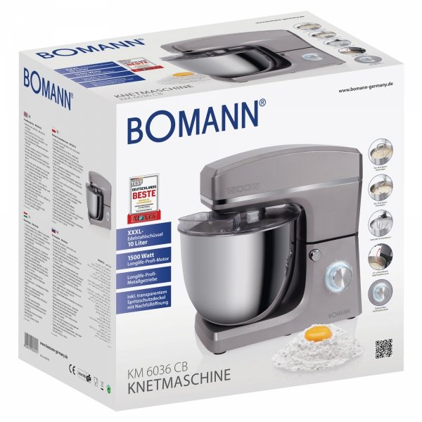 Mikser planetrany, robot kuchenny Bomann KM 6036 CB  (tytanowy/szary)