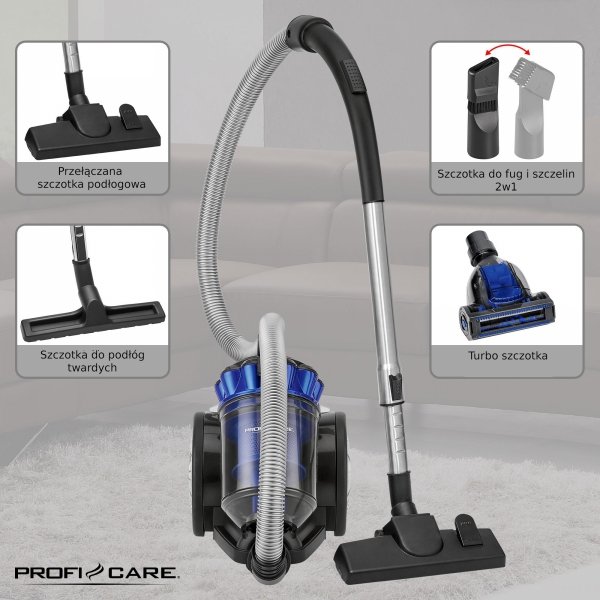 Bezworkowy odkurzacz cyklonowy ProfiCare PC-BS 3040