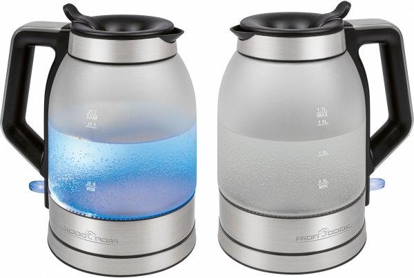 Czajnik elektryczny szklany podświetlany 1,7L ProfiCook PC-WKS 1215 G