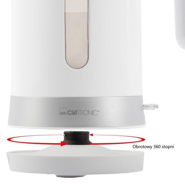 Czajnik elektryczny bezprzewodowy 1,8L Clatronic WK 3452 (biały)