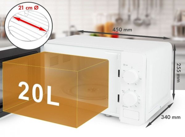 Kuchenka mikrofalowa z grillem Clatronic MWG 792 (biała)