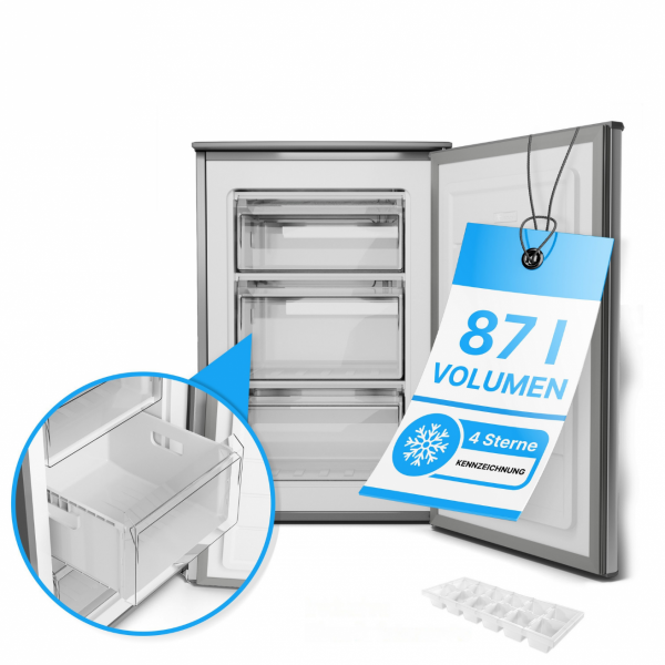 Zamrażarka szufladowa podblatowa Bomann GS 7253 (srebrna)