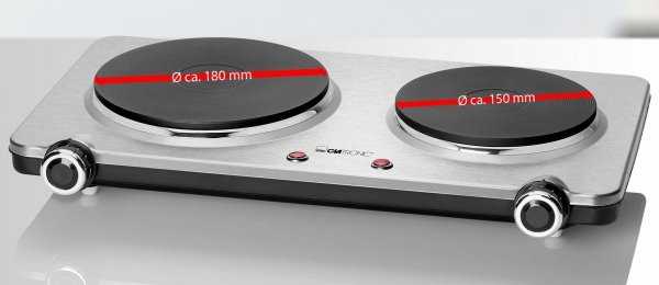 Kuchenka elektryczna przenośna dwupalnikowa Clatronic DKP 3668 E