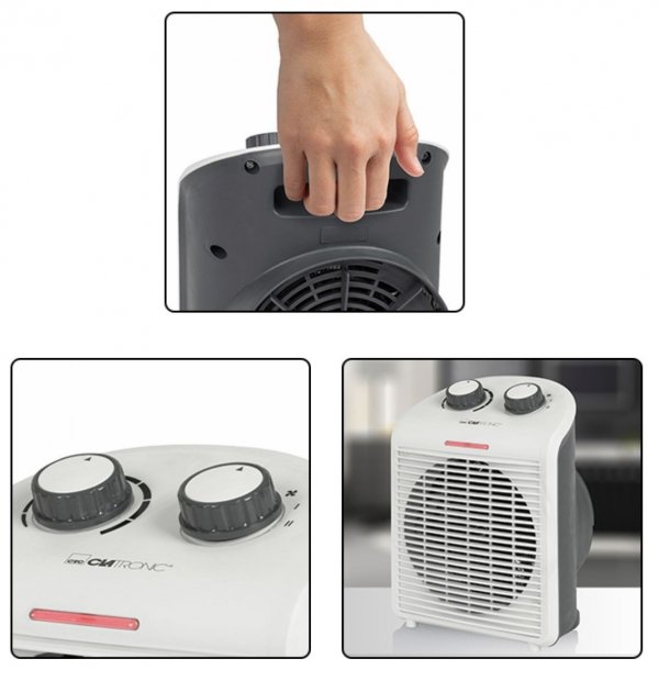 Termowentylator, grzejnik elektryczny 2000 W Clatronic HL 3761