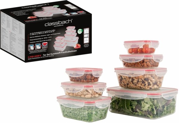 Pojemniki do przechowywania żywności 7x Classbach C-FHD 4008 K