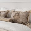 Krémová sada 3 dekorativních polštářů + přehoz do ložnice, Aurum.