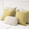 Yellow decorative pillow houndstooth 45x45