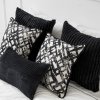 Cord Slim Black Decorative Pillow 50x30