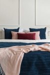 Navy Blue Bedspread 220x140 Cord
