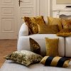 Gold Decorative Pillow with Dots 50x30