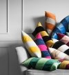 Stripes granatowo różowa poduszka dekoracyjna 50x30