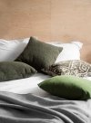Zielony zestaw 3 poduszek dekoracyjnych do sypialni