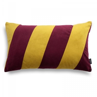 Stripes Burgundy Gold Decorative Cushion 50x30
