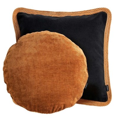 Black-Rust Decorative Pillow Set - Tesse